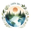 watercolor Earth Day 2025