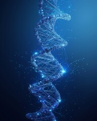 Wall Mural - Digital Illustration of DNA Chain – Genetic Engineering Concept