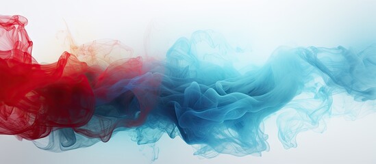 Poster - Vibrant Burst of Colorful Smoke in Blue, Red, and Green Shades - Abstract Artistic Background