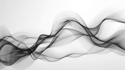 Wall Mural - elegant black and white abstract wave background with dynamic wavy stripes