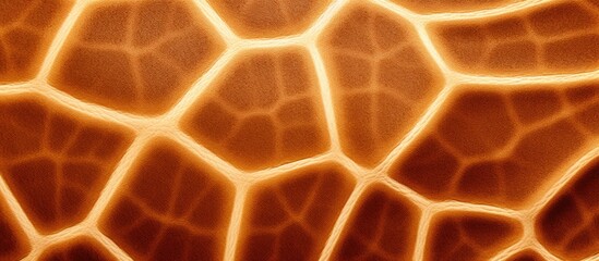 Wall Mural - Abstract Close-Up of Giraffe Skin Pattern in Natural Wildlife Habitat