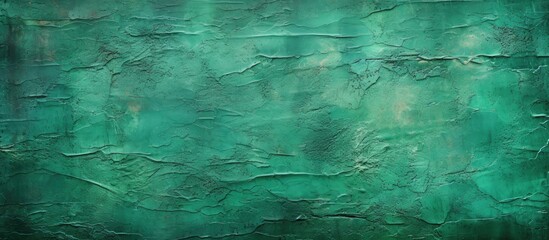 Poster - Abstract Green Paint Texture on a Dark Background with Cracked Surface Details