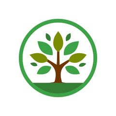 Wall Mural - tree icon. abstract tree symbol. concept of caring for a green environment.