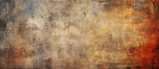 Aufkleber - Vibrant Abstract Artwork with Red and Yellow Hues on Grunge Textured Background