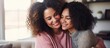 © HN Works - Supportive Teenage Girl Embracing Her Foster Mother in Loving Hug at Home