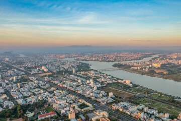 Wall Mural - Aerial view of Da Nang city, Vietnam