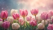 Whisper tale tulips flowers. AI generated illustration