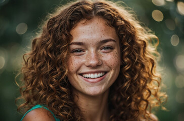 portrait of a young woman in the nature