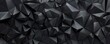Black low poly triangles flat background Generative Ai 