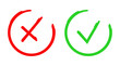 © Emma - green tick check mark and red cross