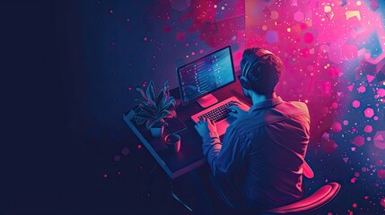 Greeting Card and Banner Design for National Freelancer Day Background