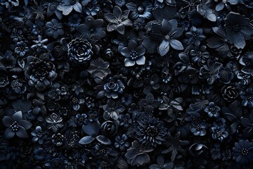 Wall Mural - Black abstract art background Generative Ai 