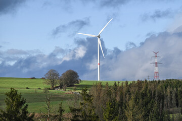 Canvas Print - Eoliennes Belgique Wallonie environnement energie planète ciel