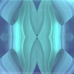 Aufkleber - Psychedelic wave pattern with trendy neon gradient. 3d rendering digital illustration