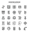 © Icon - Knowledge icons Pack. Lineal icons set. Knowledge collection set.