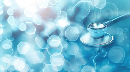 Leinwandbilder - White and light blue medical background art. Generative AI.