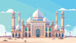 Arabian mosque building flat vector design Flat vector