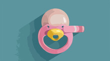 Baby Pacifier  Soother For Children Vector Design Flat