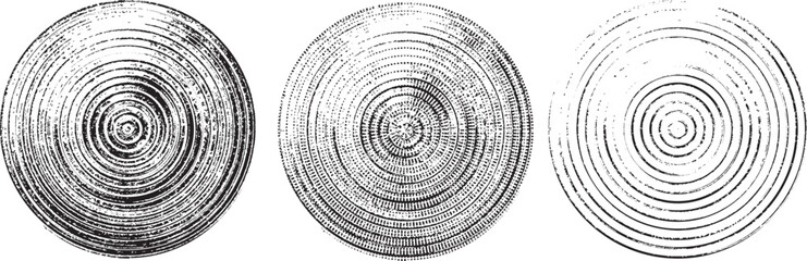 a set of circles of radial dashed lines. gap lines, circular, concentric elements. collection of met