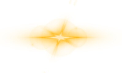 Aufkleber - Gold lens flares set.Isolated on transparent background. Sun flash with rays or gold spotlight and bokeh. Yellow glow flare light effect. Vector illustration PNG.