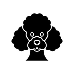 Sticker - Poodle dog vector icon