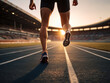 © BNMK0819 - Strong and Resilient, Runner's Legs and Feet in the Golden Hour.
