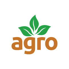 Sticker - farm logo template. Logo template for agro company on white background