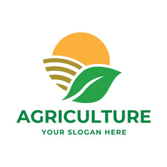 Poster - farm logo template. Logo template for agro company on white background