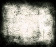 Grunge scratched scary background with black frame, distressed horror texture