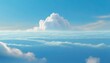 blue sky and clouds.a 3D rendering illustration that captures the essence of a vast, wide sky blue background. Experiment with subtle cloud formations or gradients to add nuance to the scene while mai