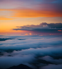 Cielo con nubes de hermosos colores