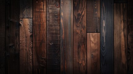 Canvas Print - design of dark wood texture background