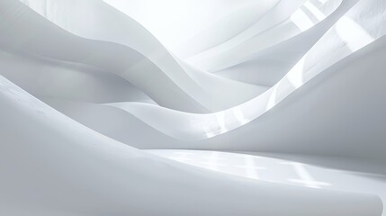 Clean white minimalist background with abstract geometric shapes and lines