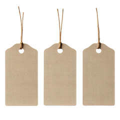 Set of paper tags price and rope