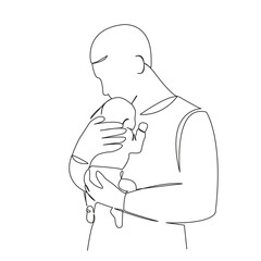 newborn in dad's arms