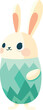 Adorable Bunny in Egg Costume Vector Design
