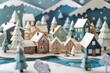 Handmade Playful Paper Town for Christmas
