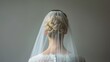 Bridal veil hairstyle from behind