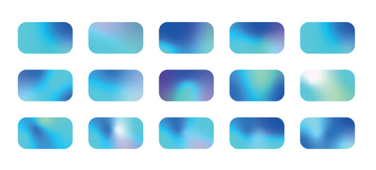 blue smooth vector gradient set.