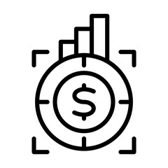 Wall Mural - Financial Goal Icon