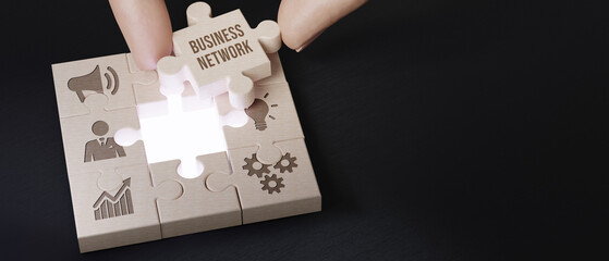 Wall Mural - business, technology, internet and network concept. online business network. 3d illustration