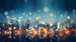 Bokeh city lights blurred background effect