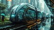 © wudu_8 - Futuristic urban transport systems paid for with cryptocurrency seamless integration of tech and mobility