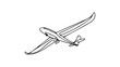 © artisttop - Continuous line art or One Line drawing Air gliding for vector illustration, extreme sports