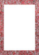 White frame with random abstract pattern borders