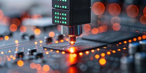 Leinwandbilder - Robotic Automation in the Manufacturing of Advanced Semiconductor Processors, Generative AI