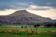 View of Roseberry Topping from the North.  Roseberry Topping is a distinctive hill in North Yorkshire and is popular with walkers and ramblers
