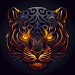 © Shanil Studio - tiger head vector, tiger head avatar, animal logo, minimal logo, symbol of power, game avatar