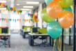 © Franklin - Festive Office Space Decorated for Work Anniversary Celebration