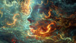 © Varunee - Fantasy portrait of feminine energy in cosmic with vibrant colors. AI generated